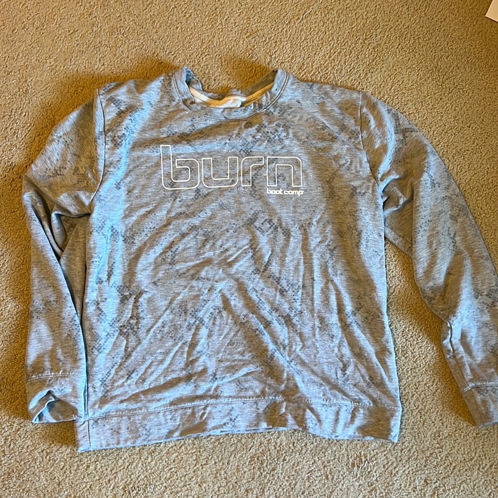 BURN Bootcamp Grey Snake skin sweatshirt